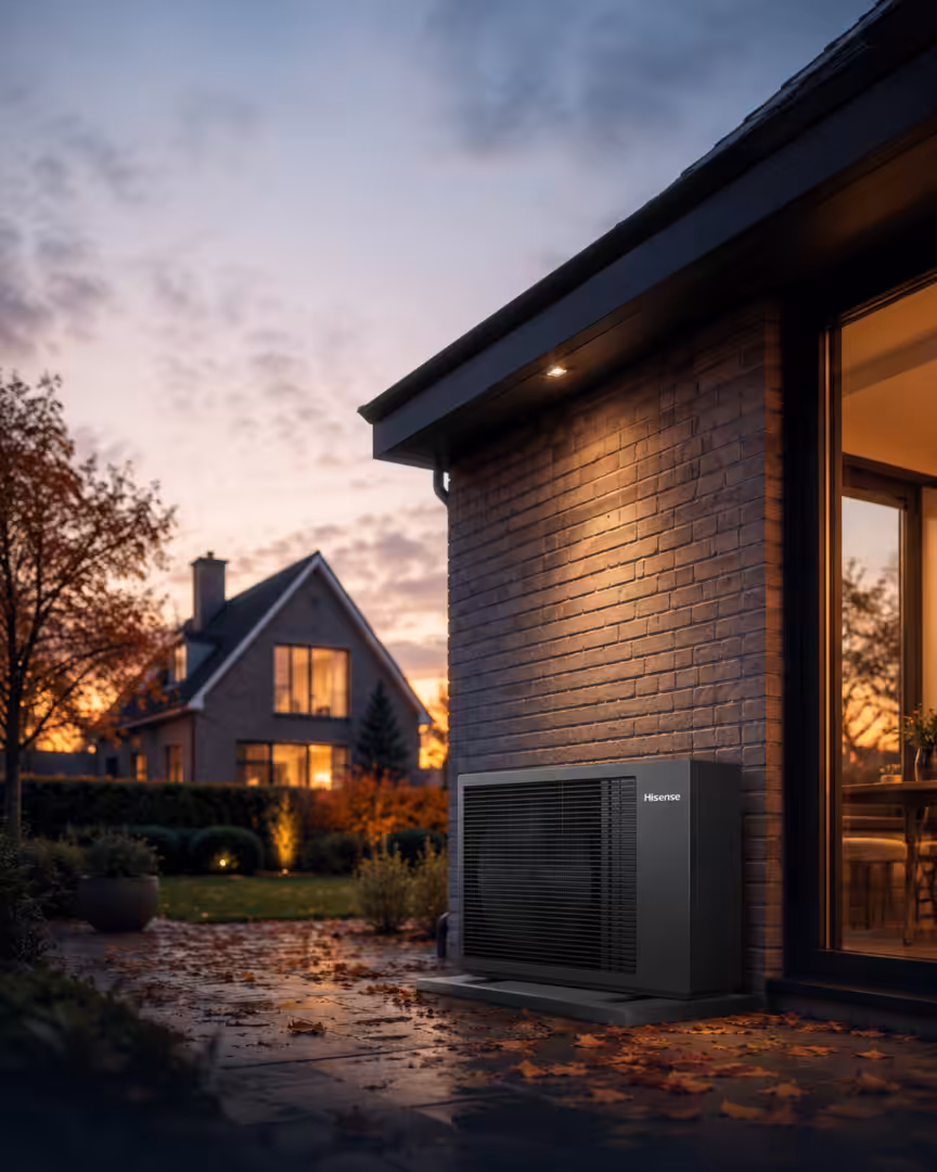 hybride warmtepomp hisense r290 buiten