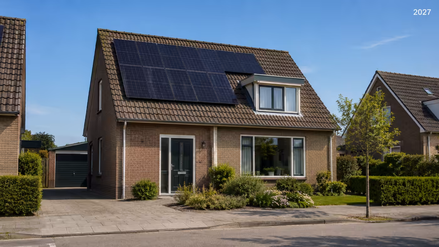 zonnepanelen zonder thuisbatterij per 2027